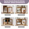 LZRS 2-Panel Freestanding Foldable Wood Dog Gate – Solid Wood
