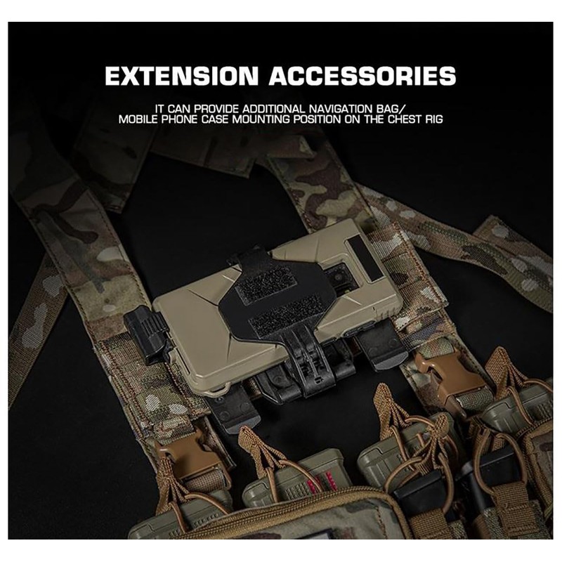 Tactical Phone EUD Bridge MOLLE Panel Front Expansion Carrier Phone