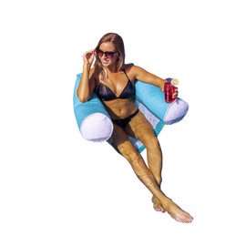 Floating Luxuries Kai Seat Pool Hammock, Adult Pool Chair Float, Fade-Resistant Marine Grade Fabric, Resort Like Comfort - Tropical Teal