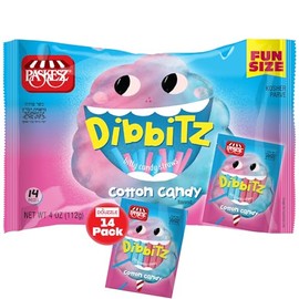 DOUzzle Easter Candies - Dibbitz Cotton Candy, Candy Filled Straw Sticks (14 Count, Pack of 1) Easter Egg Filler, Birthday Decorations Party Favors, Goodie Bags Stuffers - Kosher Parve