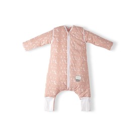 MOOVO by Nuvita 90250 Sleeping Bag with Foot and Foldable Socks, Organic Cotton, Oeko-Tex Certified, TOG 2.5, Size: 2 Years, English Rose