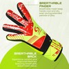 SPORIA Youth Goalie Gloves (Fluorescent Yellow, 7)
