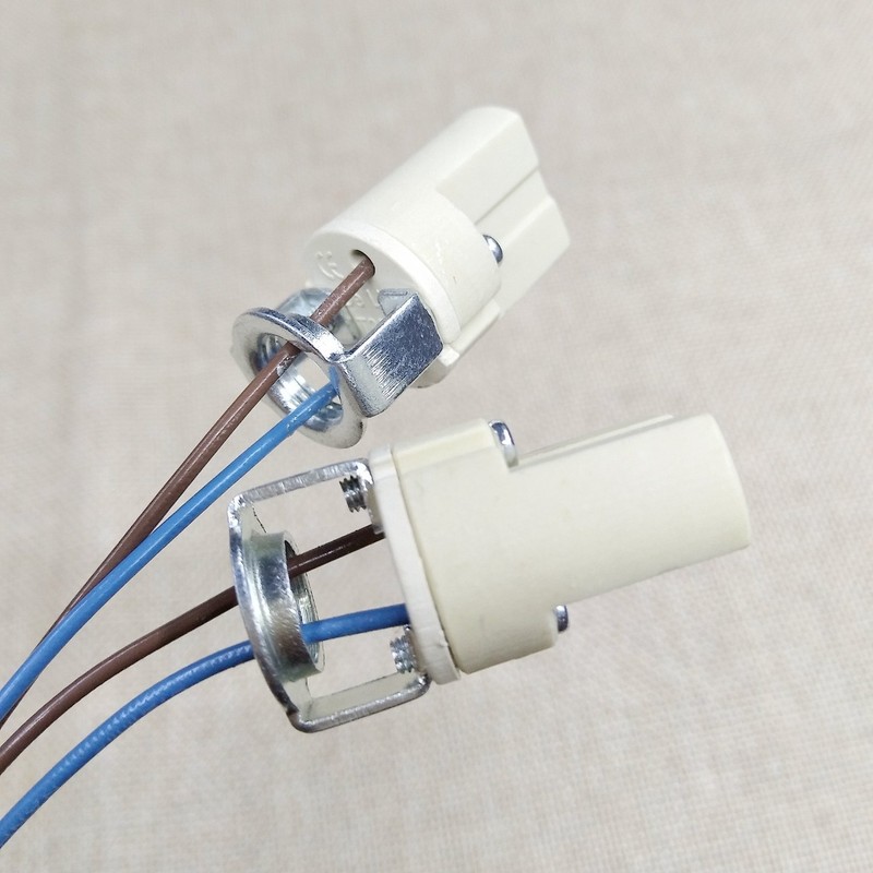 6pcs G9 Base Socket Ceramic Lamp Holder Halogen Lamp Holder