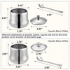 RAMFIYN 2 pack 12oz Stainless Steel Sugar Bowl Decorative Silver