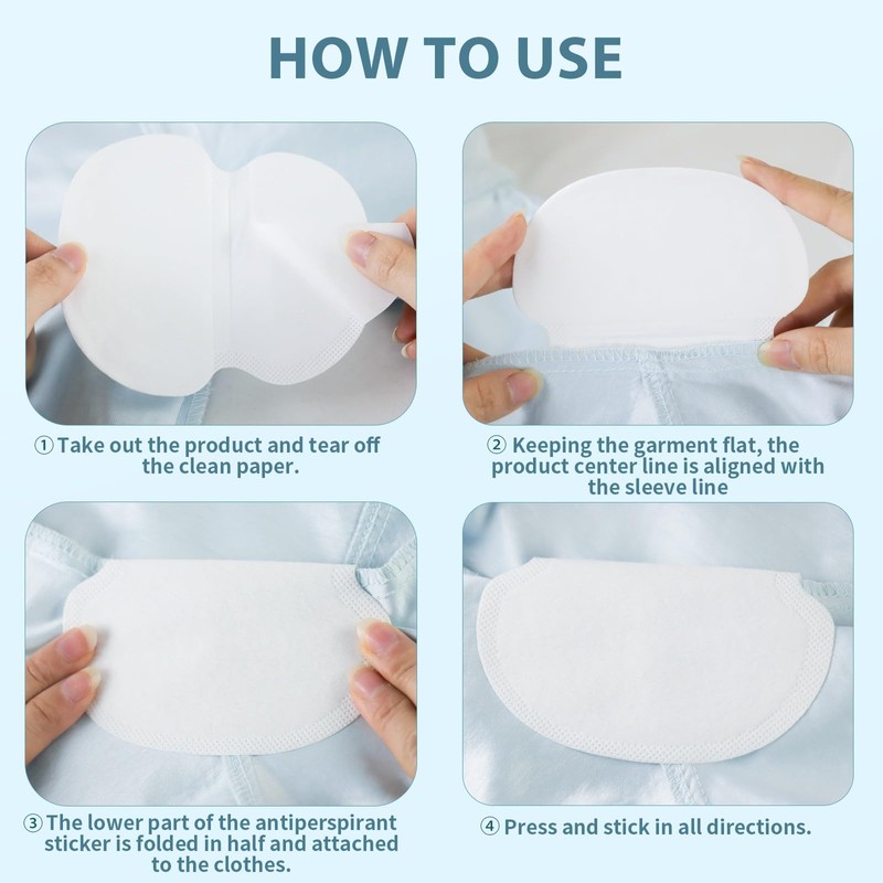Armpit Sweat Pads for Women & Men, Disposable Underarm Pads