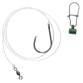 Striped Bass Slider Rig 6/0 Circle Hook, Uncle Mo's Saltwater Fishing Tackle, Quality Slider, 4ft 60lb Monofilament Leader for Surf, Beach & Boat Multi Species Use