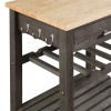 Convenience Concepts Ellaine Four-Tier Butcher Block Kitchen Cart w/ Drawer