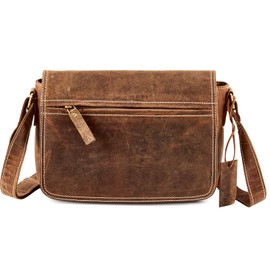 HYDESTYLE Distressed Leather Saddle Bag #UM62