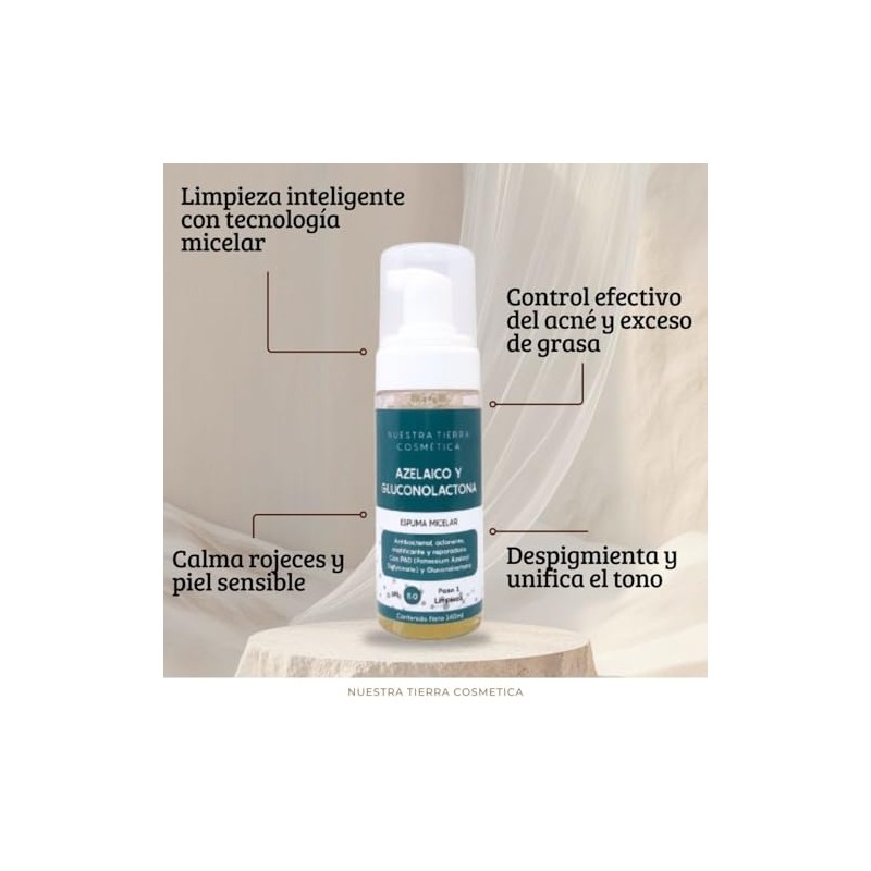 Espuma Micelar Azelaico y Gluconolactona