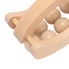 Wooden Massage Ball Roller with 10 Beads Deep Tissue Relief