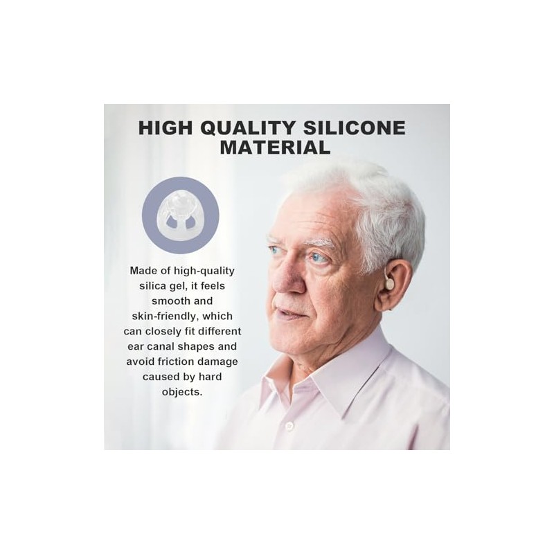 10 Hearing Aid Domes, 8 mm, Compatible with Oticon RIC