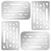 4 Pcs Eraser Shield Stainless Steel Drawing Template, Drafting Tools