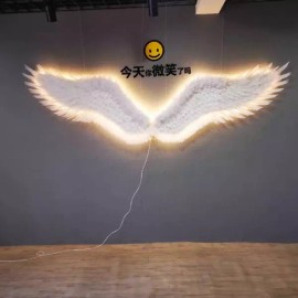조명 포토존 천사날개 카페 LED 촬영 장식 상품 소품 램프 [250x250 조명X 연핑크] Lighting Photo Zone Angel Wings Cafe LED Shooting Decorative Item Prop Lamp [250x250 Light X Light Pink]