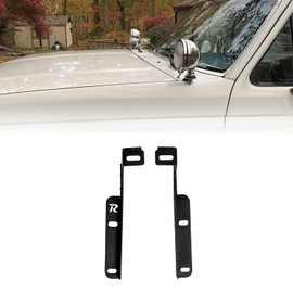 Ditch Light Brackets for The 1992-1996 Ford Bronco 5th Gen | Driver & Passenger Side Pair | Quick & Easy Installation | Hood Hinge Mounted | Made in The USA | Rago Fabrication