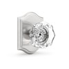 Satin Nickel Dummy Crystal Door Knob, Single Side No-Turning Glass
