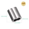 UKCOCO 100 PCS Wire Rope Clamps,8-Shaped M2 Aluminum Sleeves Clip