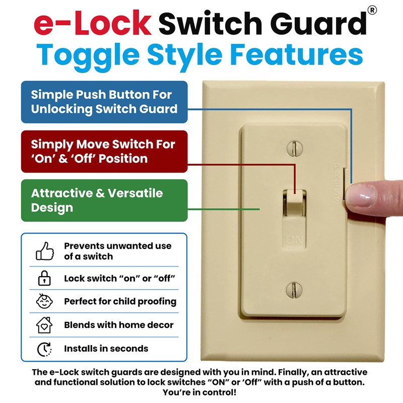 Switch Guard with Slider & Easy ON/OFF Push Button Activation