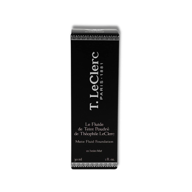 T. LeClerc Complexion Fluid, Powdery, 02 Light, Matte, Vegan, Dermatologically