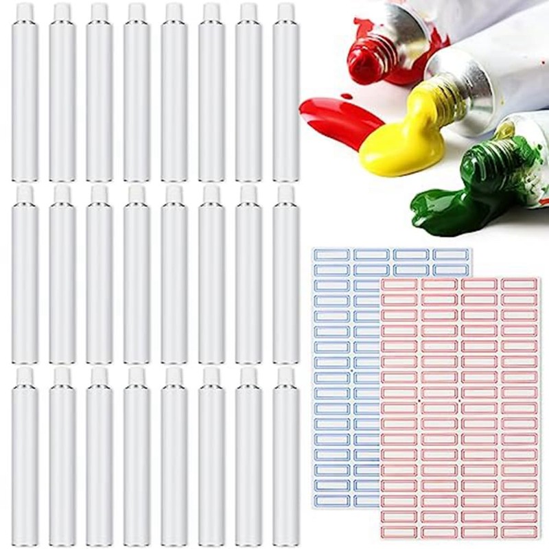 RUANI Empty Paint Tubes Aluminum Paint Tubes 20 Ml for