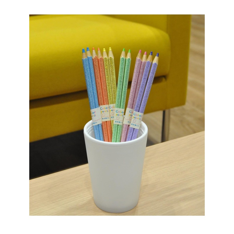 aoba Chopsticks Dishwasher Safe, Natural Wood Color Pencil Pretty Yellow