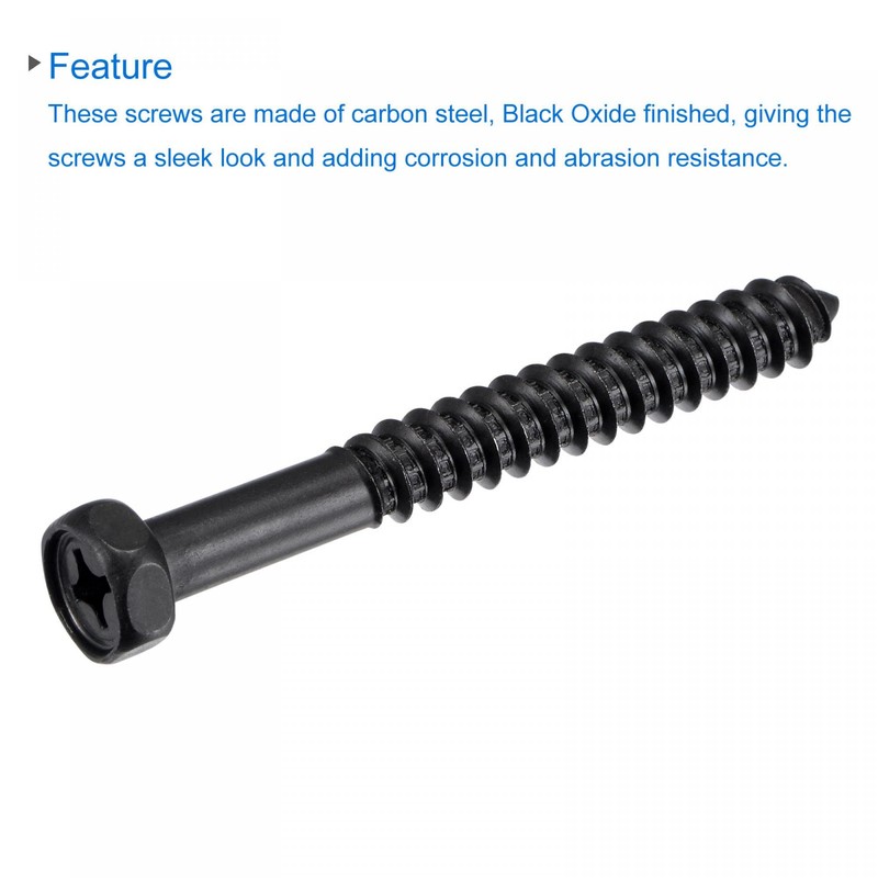 sourcing map Hex Lag Screws 5/16" x 2-3/4" Carbon Steel