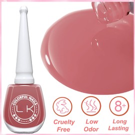 KAHSOSE Dusty Rose Nail Polish – Soft Mauve Pink Nail Polish for Women & Girls – Glossy Finish Fingernail Polish – Quick Dry, No UV Light Needed, Long Lasting Salon-Style Nail Color, 13ML