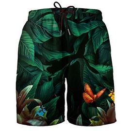 Hgvoetty - Pantalones cortos estampados en 3D para hombre, pantalones cortos de natación con bolsillos, Estilo 40, Small