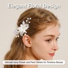NIIIYTYB 2Pcs Flower Girl Hair Accessory Clips White Magnolia Bridal