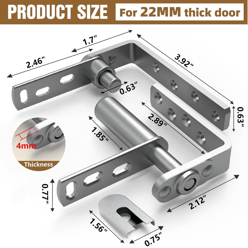 Heavy Duty Cafe Door Hinges 304 Stainless Steel,Saloon Door Hinges