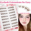 Brown Self Adhesive Eyelash Clusters Press On Eyelash LASGOOS Natural