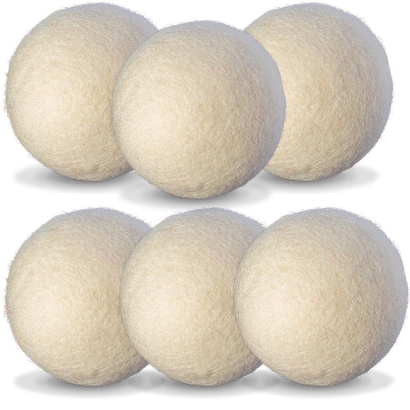 OxGord Chemical-Free Anti-Static Wool Dryer Balls for Laundry - Organic