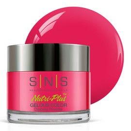 SNS Healthy Natural Nails SNS Nail Dip Powder, Gelous Color Dipping Powder - Hawksbill Turtle (Red/Glow) - Long-Lasting Dip Powder Nail Color Lasts 14 Days - Low-Odor & No UV Lamp Required - 1 oz