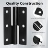 QOOWFEANIG 4 Pairs Black Lift-Off Hinges 2.5ins Stainless Steel Hinges