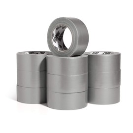 Heavy Duty Silver Duct Tape - 10 Roll Multi Pack - 30 Yards x 2 Inch - Strong, Flexible, No Residue, All-Weather and Tear by Hand - Bulk Value for Do-It-Yourself Repairs and Professional Use
