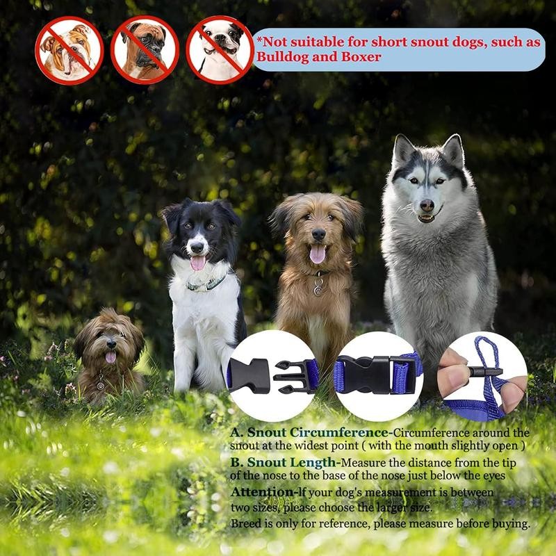 Soft Anti-Biting Barking Chewing Muzzle, Breathable Waterproof Adjustable Muzzle for