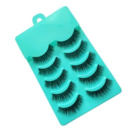 WOONEKY 5pairs Individual Lashes for Diy Eyelash Extensions Natural Looking False Eyelashes for Daily Use Party Wedding