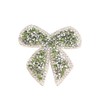 18pcs Bow Knot Rhinestones Patches Silver Black Green Exquisite Iron