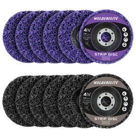 WelderElite Paint Stripping Disc Set 4-1/2'' 12-Pack (6 Purple, 6 Black) for Angle Grinders Rust Remover, Stripper & Wheel Discs