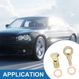 A ABSOPRO Banjo Hose Barb Bolt Fixings 14mm Diameter Banjo Bolt Washer Replacement for Motorcycles and Cars Bronze Metal