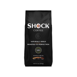 Shock Coffee - Bold all Arabica Med-Dark Roast Whole Bean, 8 oz