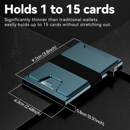 furid Smart Card Wallet for Men Slim: Minimalist Wallet For Men - RFID Blocking Pop Up Front Pocket Wallet, Metal Wallet 11 Card Holder
