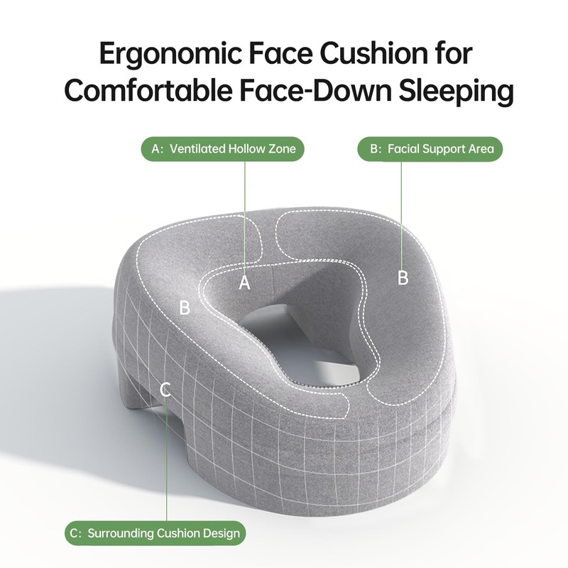 UTJZIB Face Down Pillow for Massage & Sunbathing - Headrest