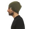 Minus33 Gorro reversible de lana merina, micropeso, color azul pizarrón/gris