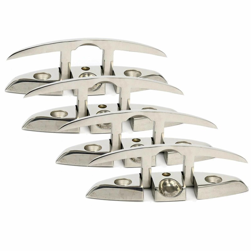 Amarine Made 4PCS 6 Inch Marine Boat Dock Mooring Cleat