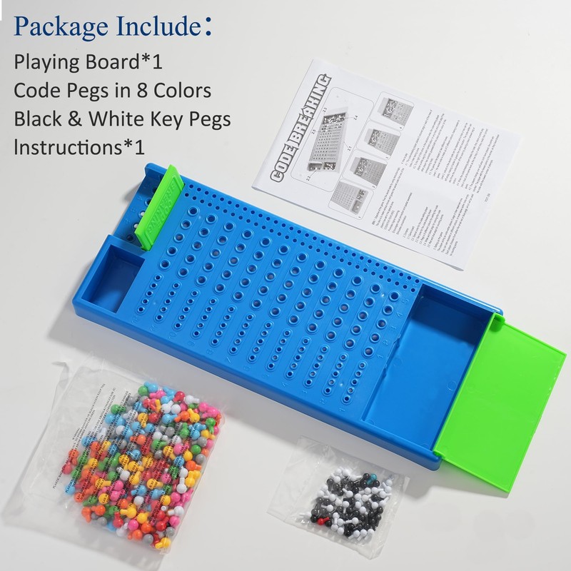 KUNEN Mastermind Classical Code Cracking Game,Fun Intelligent 3D Board Family