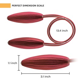 Pretty Jolly 2 Pieces DIY Twisted Curtain Tiebacks Creative Decorative Tiebacks Random Modelling Curtain Holdbacks for Home and Office Curtains (Red)