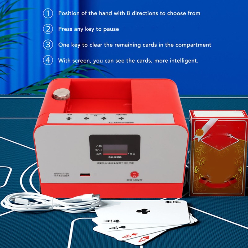 Playing Card Machine Smart Mini Automatic Deck Shuffler Electric Card