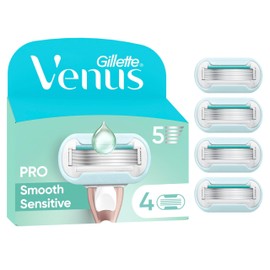 Gillette Venus Pro Smooth Sensitive Rasierklingen für empfindliche Haut, 4 Ersatzklingen