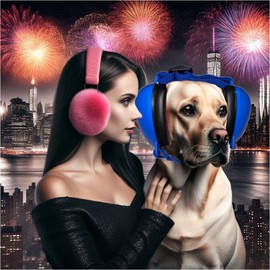 Dog Headphones for Fireworks, Dog Ear Muffs Noise Protection, Noise Cancelling Headphones, Dogs Earmuffs Fireworks Dog Ear Plugs Large
