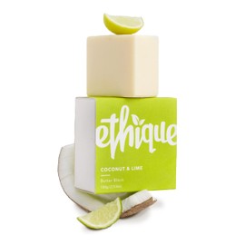 Ethique Coconut & Lime Solid Butter Bar Supremely Hydrating for Heels and Elbows - Eco & Vegan Friendly, Sustainable and Plastic Free (100g/3.5oz, Pack of 1)